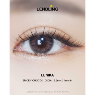 【散光】Lenbling Eye Only 1 Month Lenika Smoky Choco 每月抛棄散光彩妝隱形眼鏡